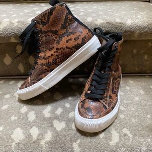 High top rag and bone brown and caramel lizard